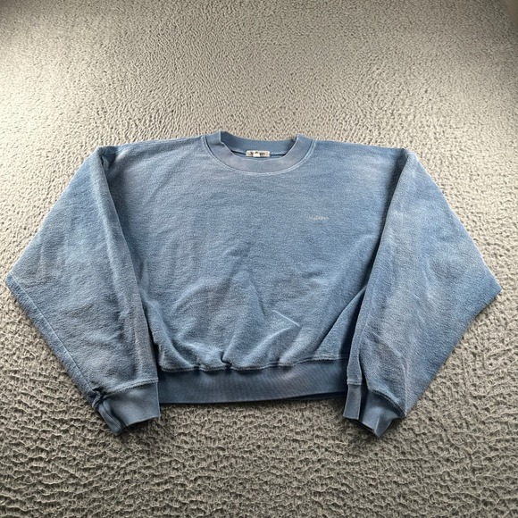 Madhappy Tops - Madhappy Sweatshirt Womens M Blue‎ Terry Crewneck Pullover Cropped Boxy Washed